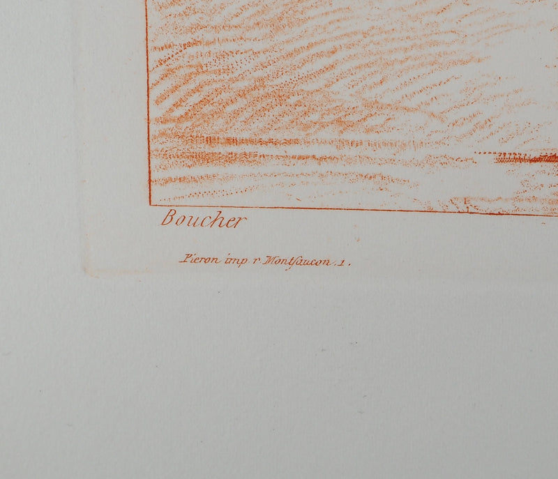 François BOUCHER : Déjeuner champêtre, Gravure