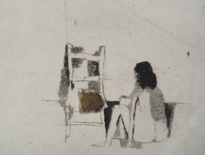Annapia ANTONINI: The living room furniture, Original signed engraving
