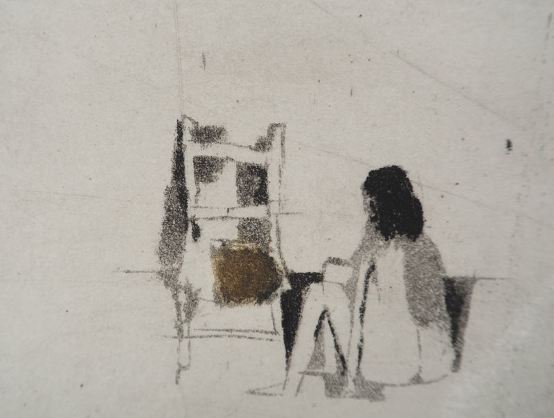 Annapia ANTONINI: The living room furniture, Original signed engraving