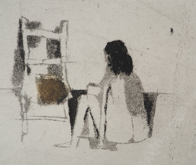 Annapia ANTONINI: The living room furniture, Original signed engraving