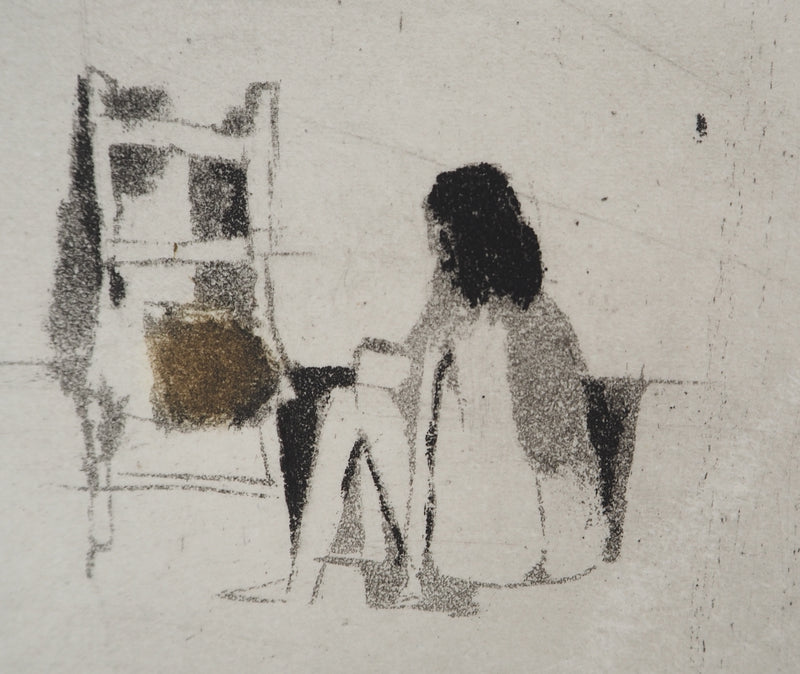Annapia ANTONINI: The living room furniture, Original signed engraving