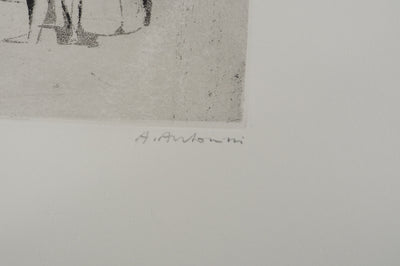 Annapia ANTONINI: The living room furniture, Original signed engraving