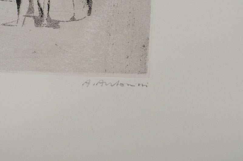Annapia ANTONINI: The living room furniture, Original signed engraving