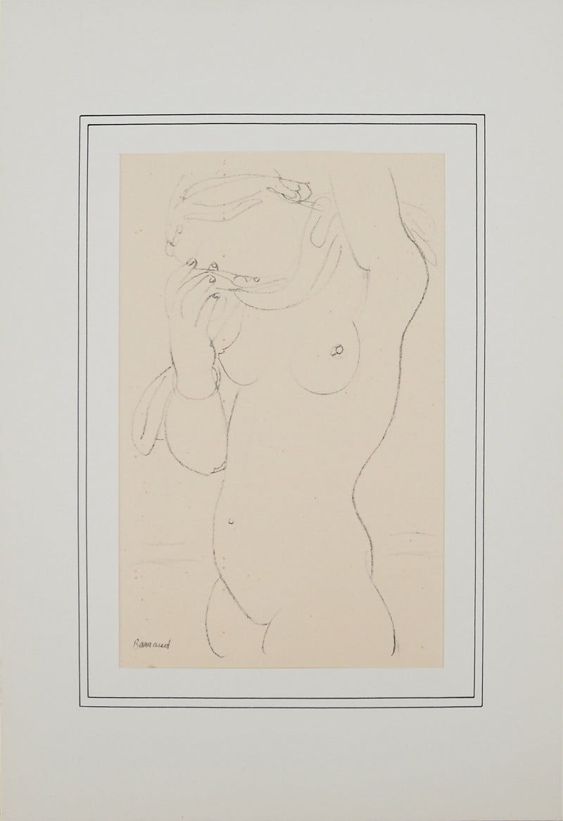Maurice BARRAUD: Schauspielerin, an die Theke gelehnt, Original signierte Lithographie