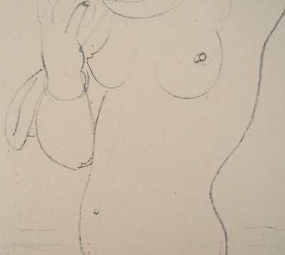 Maurice BARRAUD: Schauspielerin, an die Theke gelehnt, Original signierte Lithographie