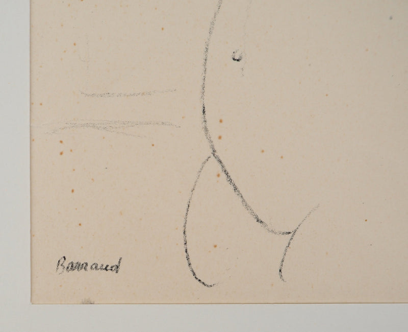 Maurice BARRAUD: Schauspielerin, an die Theke gelehnt, Original signierte Lithographie