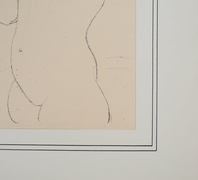 Maurice BARRAUD: Schauspielerin, an die Theke gelehnt, Original signierte Lithographie