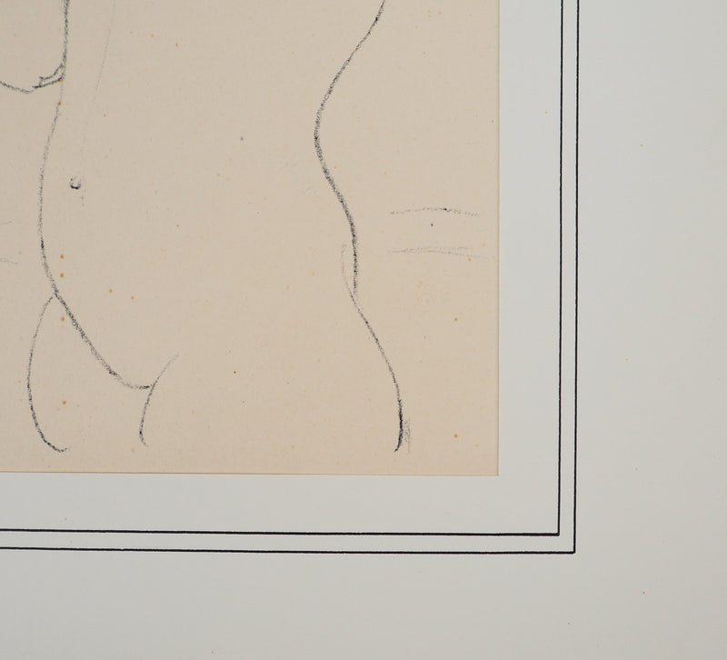 Maurice BARRAUD: Schauspielerin, an die Theke gelehnt, Original signierte Lithographie