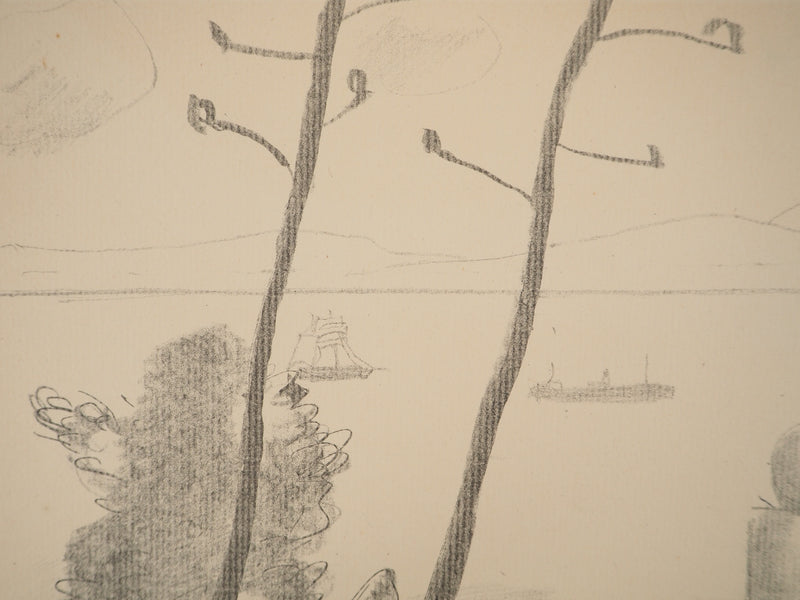 Maurice BARRAUD : Tunisie : Sidi Bou Saïd, Lithographie originale