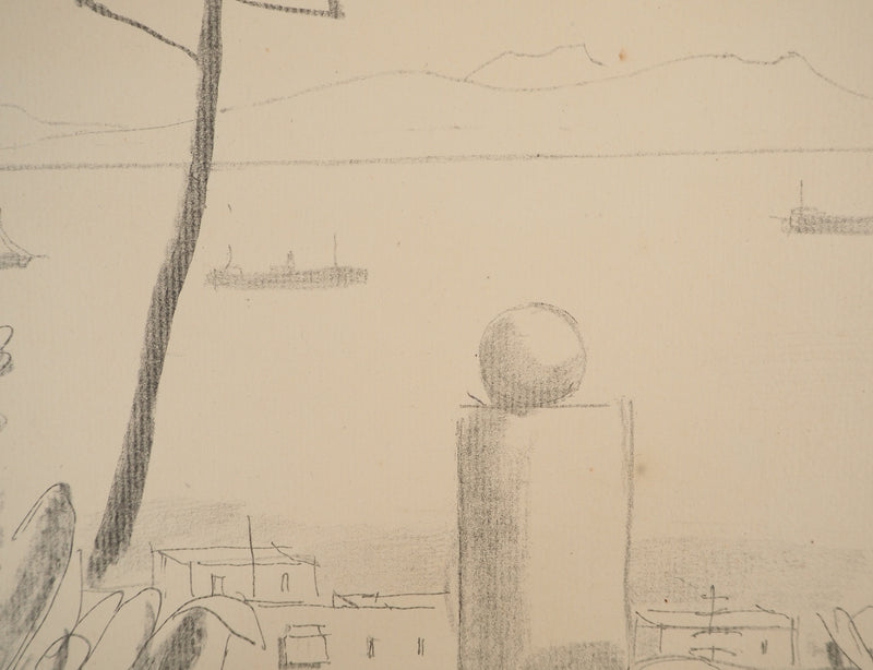 Maurice BARRAUD : Tunisie : Sidi Bou Saïd, Lithographie originale