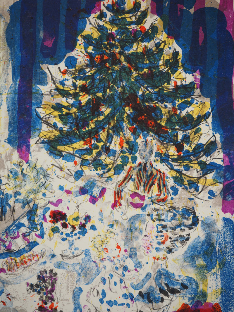 Kostia TERECHKOVITCH : Le sapin, Lithographie originale