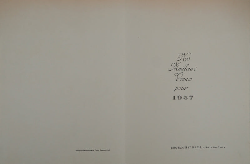 Kostia TERECHKOVITCH : Le sapin, Lithographie originale