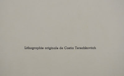 Kostia TERECHKOVITCH : Le sapin, Lithographie originale