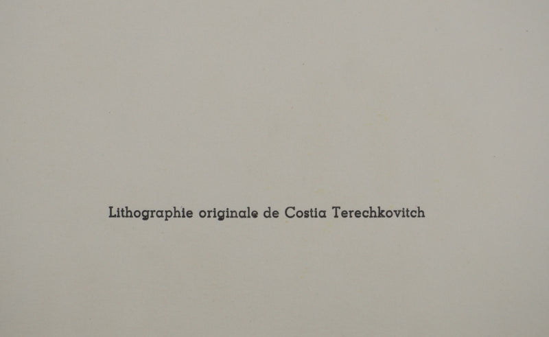 Kostia TERECHKOVITCH : Le sapin, Lithographie originale