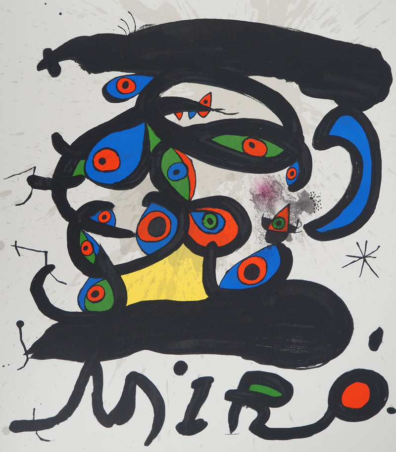 Joan MIRO : Peintures sur papier, dessins, Affiche en lithographie originale signée