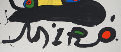Joan MIRO : Peintures sur papier, dessins, Affiche en lithographie originale signée