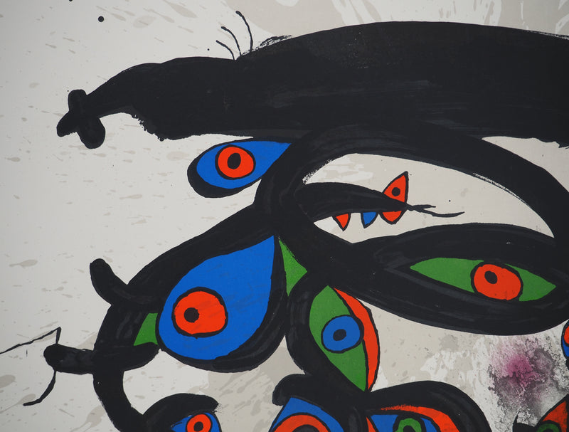 Joan MIRO : Peintures sur papier, dessins, Affiche en lithographie originale signée