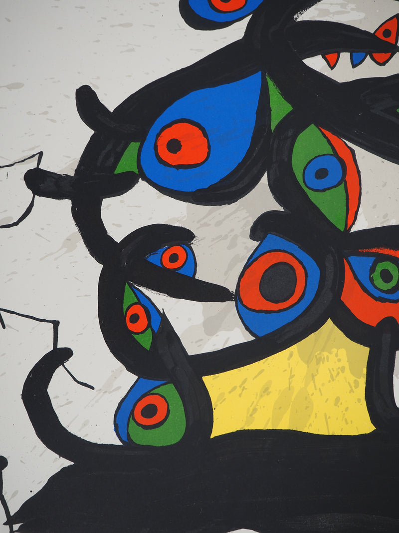 Joan MIRO : Peintures sur papier, dessins, Affiche en lithographie originale signée