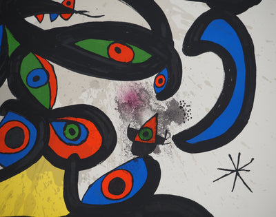 Joan MIRO : Peintures sur papier, dessins, Affiche en lithographie originale signée