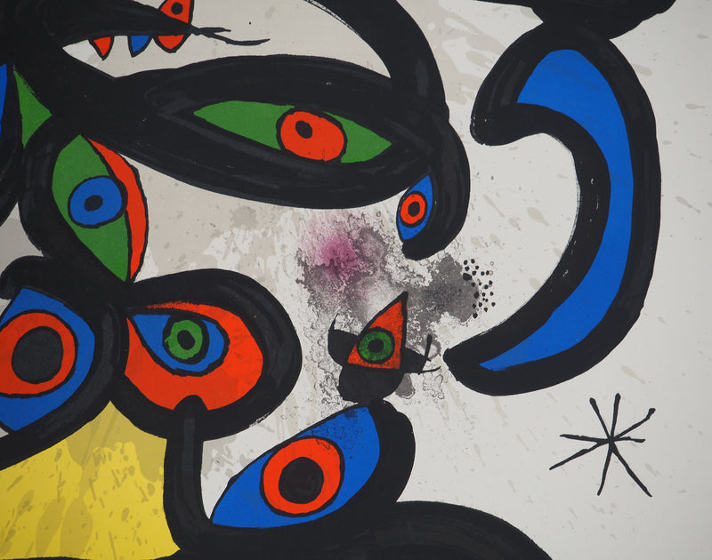Joan MIRO : Peintures sur papier, dessins, Affiche en lithographie originale signée