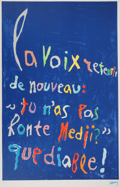 André LANSKOY : La voix retentit de nouveau, Lithographie originale signée