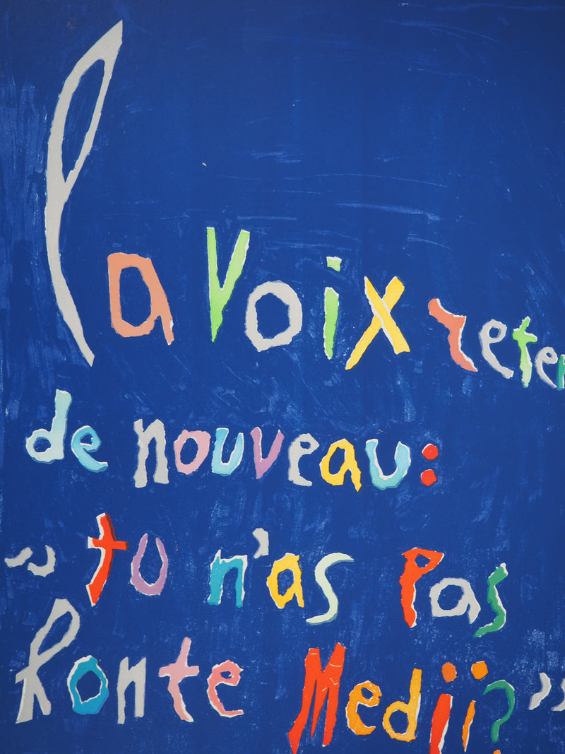 André LANSKOY : La voix retentit de nouveau, Lithographie originale signée