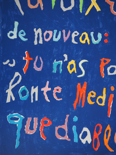 André LANSKOY : La voix retentit de nouveau, Lithographie originale signée