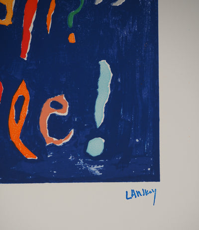 André LANSKOY : La voix retentit de nouveau, Lithographie originale signée