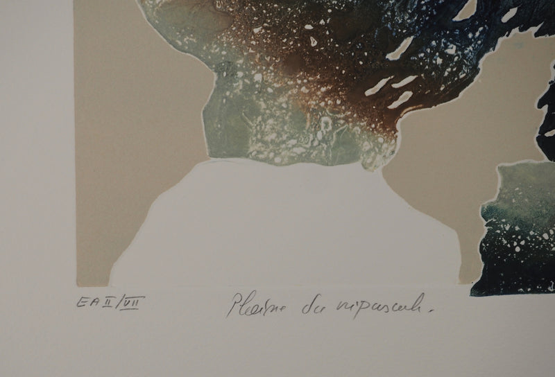 Francis MEAN : Plaine du crépuscule, Gravure originale signée