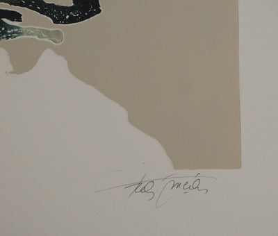 Francis MEAN : Plaine du crépuscule, Gravure originale signée