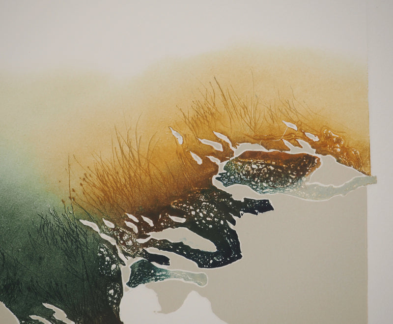 Francis MEAN : Plaine du crépuscule, Gravure originale signée