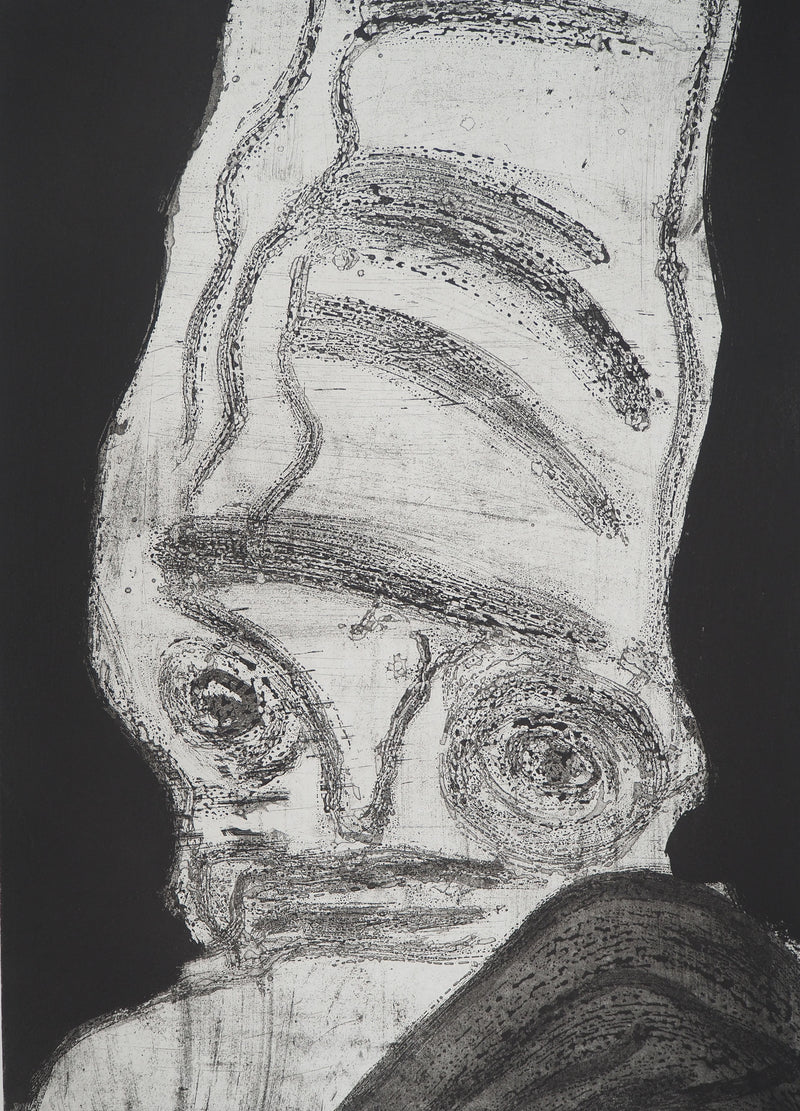 Bengt LINDSTROM : Le Chamane au chapeau, Gravure originale (photo de détail 2) - Crédit photo : Galerie Art.Paris