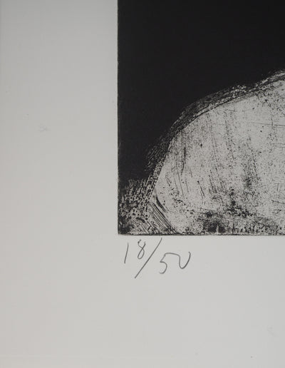 Bengt LINDSTROM : Le Chamane au chapeau, Gravure originale (photo de détail 3) - Crédit photo : Galerie Art.Paris