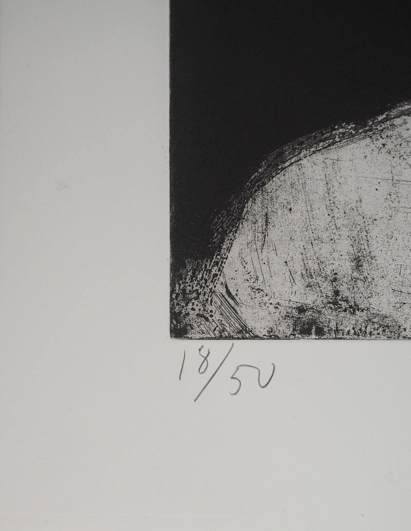 Bengt LINDSTROM : Le Chamane au chapeau, Gravure originale (photo de détail 3) - Crédit photo : Galerie Art.Paris