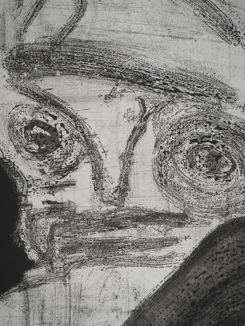 Bengt LINDSTROM : Le Chamane au chapeau, Gravure originale (photo de détail 5) - Crédit photo : Galerie Art.Paris