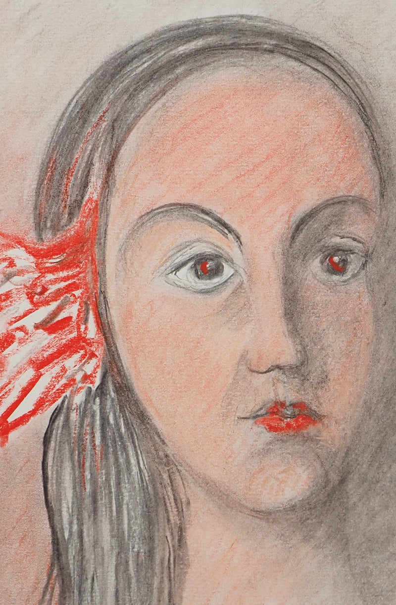 Mercédès GUINGOT : La danseuse de flamenco, Dessin original signé
