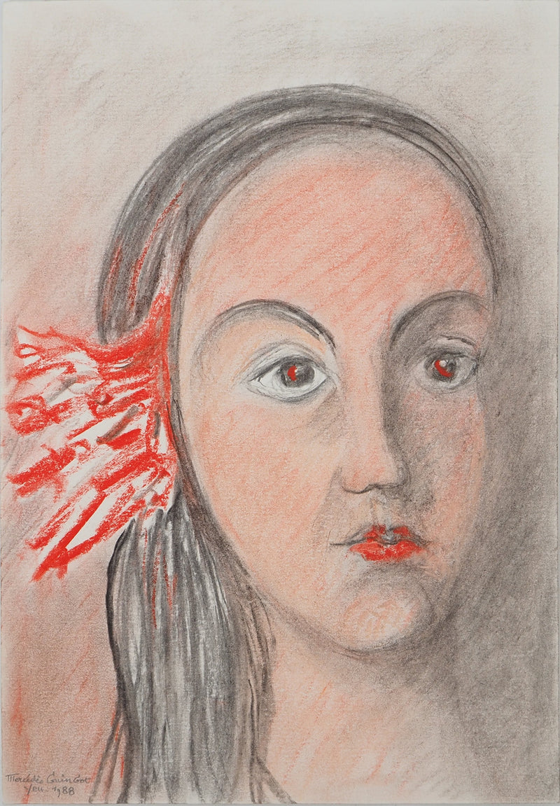 Mercédès GUINGOT : La danseuse de flamenco, Dessin original signé