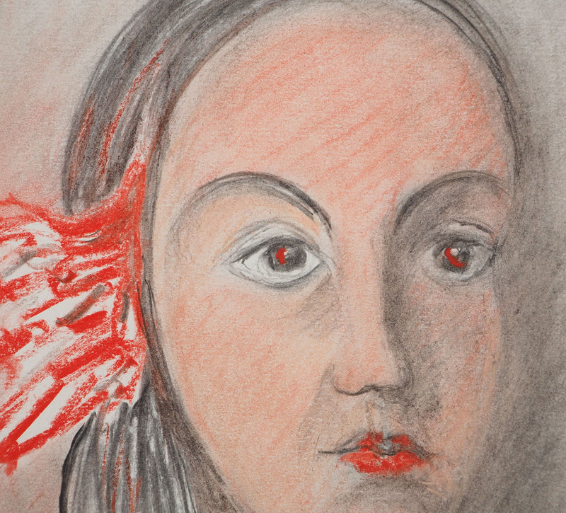 Mercédès GUINGOT : La danseuse de flamenco, Dessin original signé