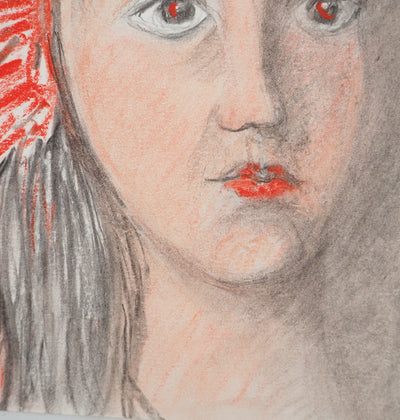 Mercédès GUINGOT : La danseuse de flamenco, Dessin original signé