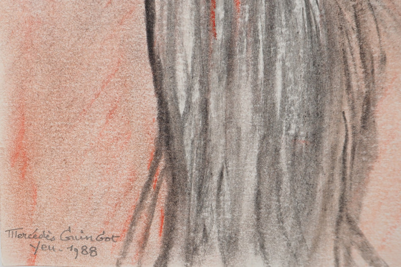 Mercédès GUINGOT : La danseuse de flamenco, Dessin original signé
