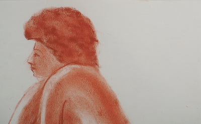Mercédès GUINGOT : Nu prenant la pose, Dessin original signé