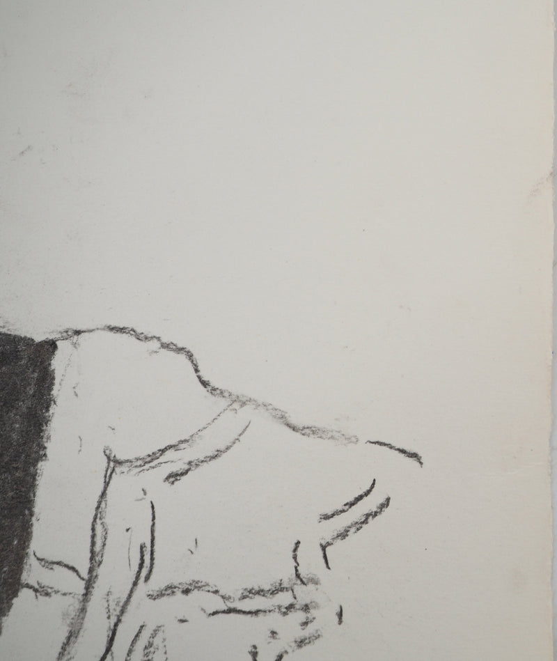 Mercédès GUINGOT : Femme au regard sévère, Dessin original signé