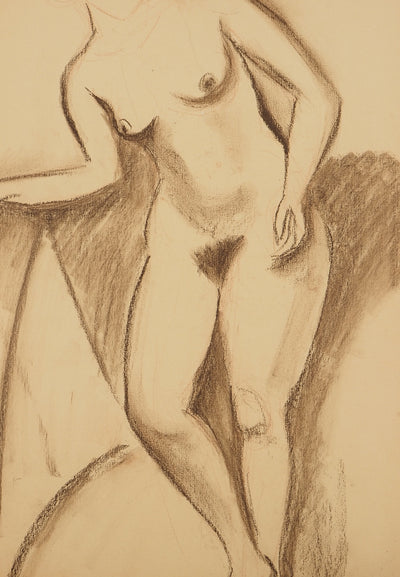 Mercédès GUINGOT : Nu féminin, Dessin original signé