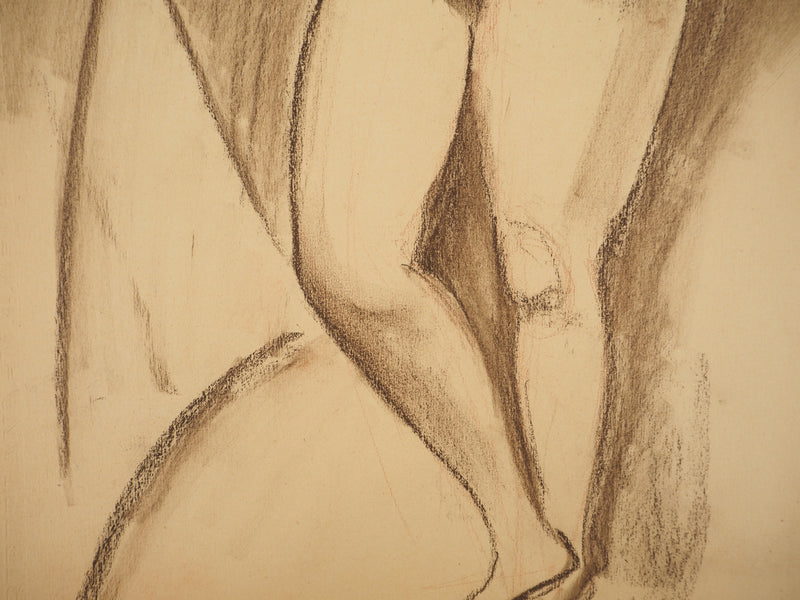 Mercédès GUINGOT : Nu féminin, Dessin original signé