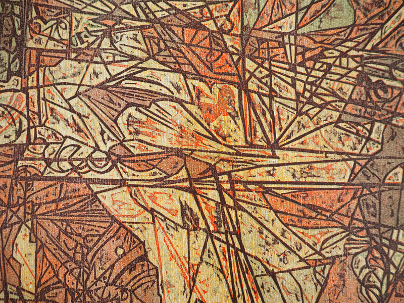 Rodrigo BARRIENTOS : Composition abstraite, Gravure originale signée