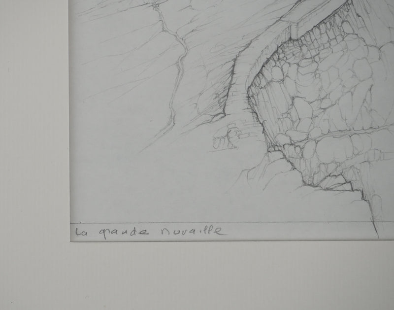 Cécile REIMS : La grande muraille, Dessin original signé