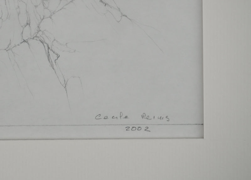 Cécile REIMS : La grande muraille, Dessin original signé