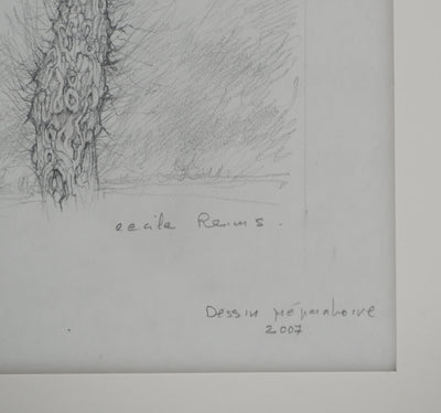 Cécile REIMS : L'arbre, Dessin original signé