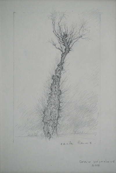 Cécile REIMS : L'arbre, Dessin original signé