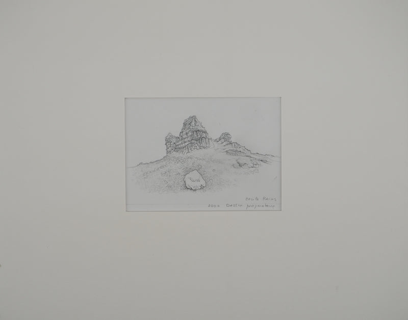 Cécile REIMS : La grande muraille II, Dessin original signé